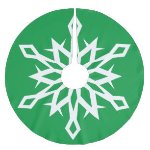 Saia Para Árvore De Natal De Poliéster Floco de neve nº 3