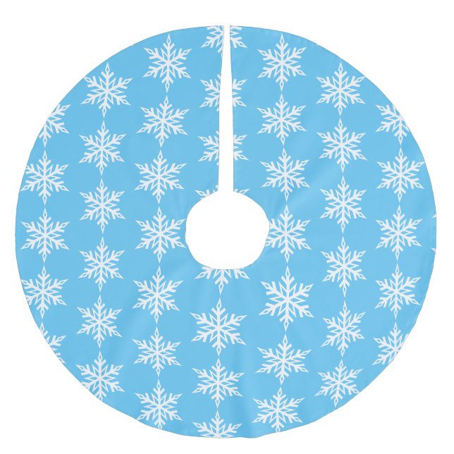 Saia Para Árvore De Natal De Poliéster Floco de neve nº 5 (Frente)