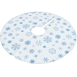 Saia Para Árvore De Natal De Poliéster Flocos de neve