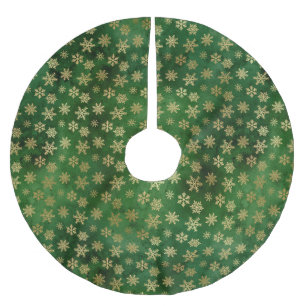 Saia Para Árvore De Natal De Poliéster Flocos de neve bonitinhos e bonitinhos de folha de