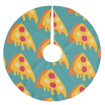 flocos de neve de pizza de pepperoni de natal feio