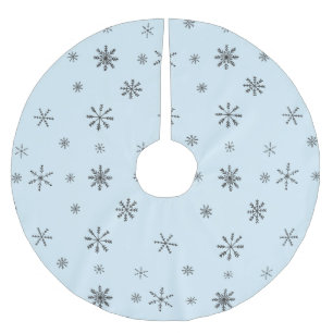 Saia Para Árvore De Natal De Poliéster Flocos de neve modernos de inverno