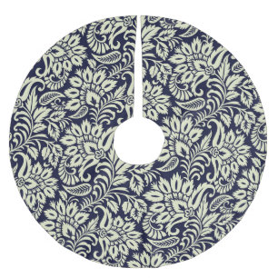 Saia Para Árvore De Natal De Poliéster Floral Ground Vintage Design