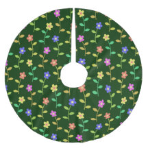 Flores Coloridas, Padrão Floral, Verde, Boho