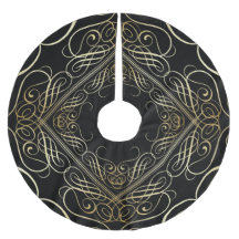 Folha de Ouro Elegante Olhar Filigrana Escroque Pr