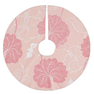 Saia Para Árvore De Natal De Poliéster Folhas Vitorianas: Ornamento Desenhado À Mão.