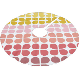 Saia Para Árvore De Natal De Poliéster Formas Geométricas do Método de médio em Amarel