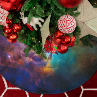 Saia Para Árvore De Natal De Poliéster Foto Celestial Lagoa Nebulosa