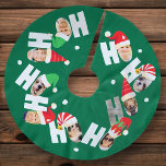 Saia Para Árvore De Natal De Poliéster Fotos da Família Nove, Cute Santa Hats<br><div class="desc">Esta design simples e moderna é composta de uma tipografia de escrita lúdica.</div>