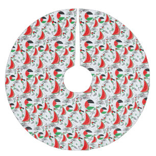Saia Para Árvore De Natal De Poliéster Freedom Global Sumud Flotilla Boats para Gaza