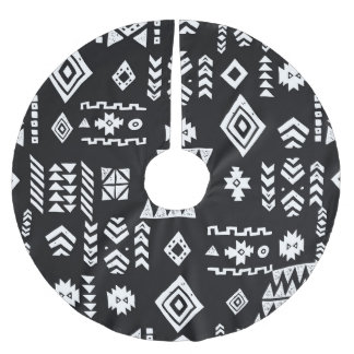 Saia Para Árvore De Natal De Poliéster Geométrico tribal: fundo sem costura na moda.