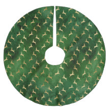 Glam Green Dourado Reindeer Christmas