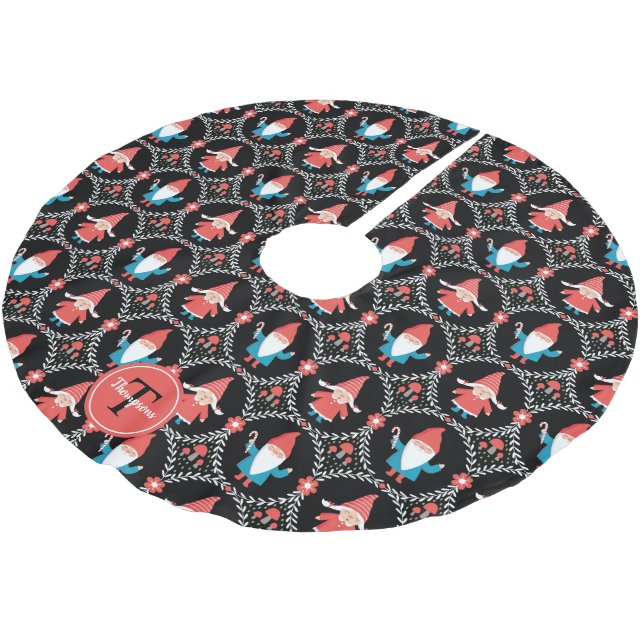 Saia Para Árvore De Natal De Poliéster Gnomo Cachorro Personalizado Poleste Bruto (Inclinado)