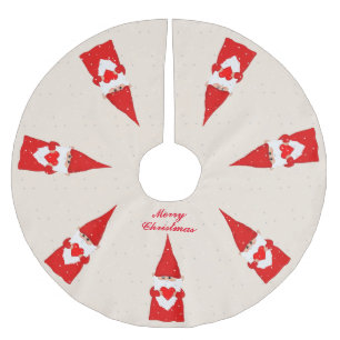 Saia Para Árvore De Natal De Poliéster Gnomos de Natal e Flocos de Neve na Costa do Marfi