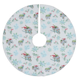 Saia Para Árvore De Natal De Poliéster Gnomos De Natal Em Jogo