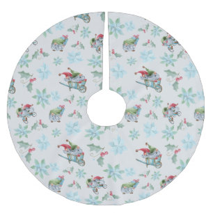 Saia Para Árvore De Natal De Poliéster Gnomos De Natal Em Jogo