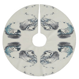 Saia Para Árvore De Natal De Poliéster Go With the Flow - Acrylic Pouring