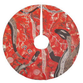 Saia Para Árvore De Natal De Poliéster Goanna Dreaming da saia da árvore de Natal