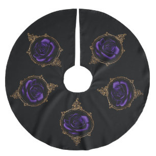 Saia Para Árvore De Natal De Poliéster Gótico Roxo