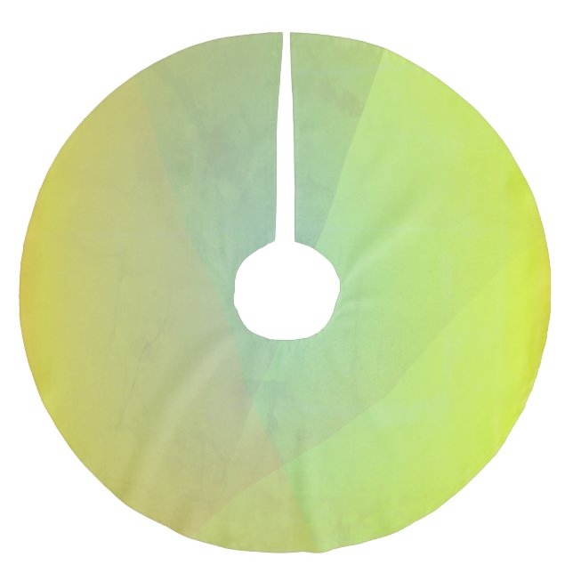 Saia Para Árvore De Natal De Poliéster Gradação Geométrica Amarela Moderna (Frente)