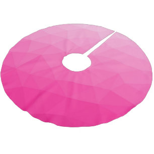 Saia Para Árvore De Natal De Poliéster Gradiente Rosa Quente Padrão de Malha Geométrica
