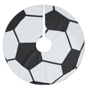 Saia Para Árvore De Natal De Poliéster Gráfico de Bola de Futebol Clássico Fã de Esportes
