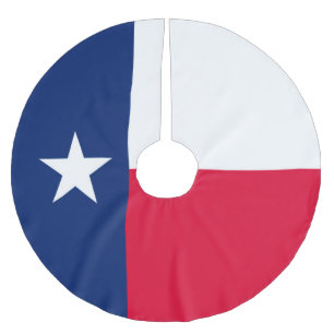 Saia Para Árvore De Natal De Poliéster Gráfico dinâmico da bandeira do estado de Texas