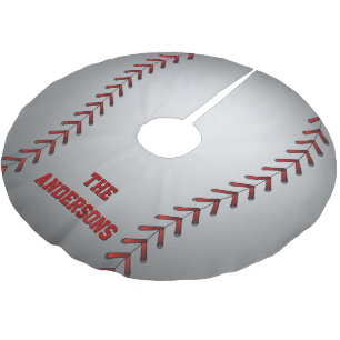 Saia Para Árvore De Natal De Poliéster Gráfico do basebol