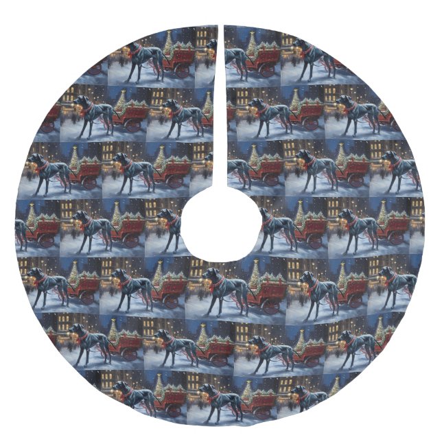 Saia Para Árvore De Natal De Poliéster Grande Fesason de Natal Dane (Frente)