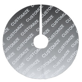 Saia Para Árvore De Natal De Poliéster Gray (changeable color) Ombre & Text Pattern