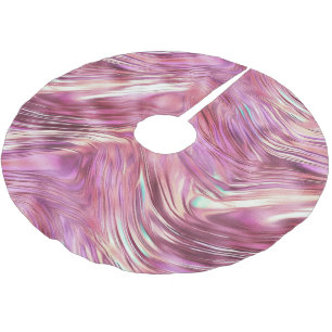 Saia Para Árvore De Natal De Poliéster Grelha Dourada de Rosa Rosa Rosa Girassol