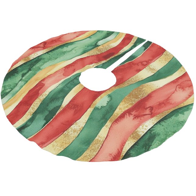 Saia Para Árvore De Natal De Poliéster Greve de Natal Dourada Vermelha Ocidental (Inclinado)