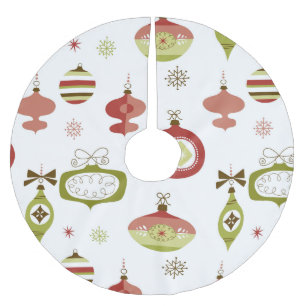 Saia Para Árvore De Natal De Poliéster Grupo de enfeites de natal retros