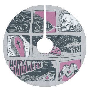 Saia Para Árvore De Natal De Poliéster Halloween dos quadrinhos: Ilustração divertida