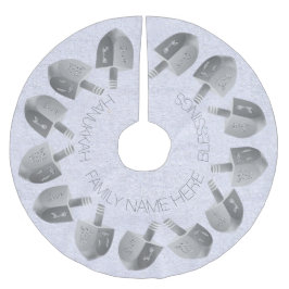 Saia Para Árvore De Natal De Poliéster Hanukkah Dreidels Faux Silver Bling Chrismukkah