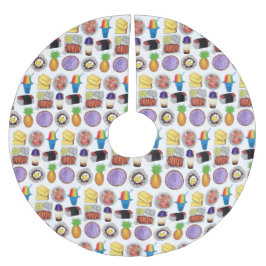 Saia Para Árvore De Natal De Poliéster Hawaiai Comida Loco Moco Ahi Tuna Poké Musubi