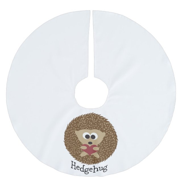 Saia Para Árvore De Natal De Poliéster Hedgehog (Frente)