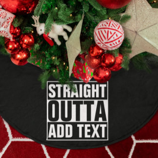 Saia Para Árvore De Natal De Poliéster HETERO OUTTA - adicione seu texto aqui/crie o seu 