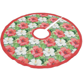 Saia Para Árvore De Natal De Poliéster Holiday HIbiscus Árvore de Natal