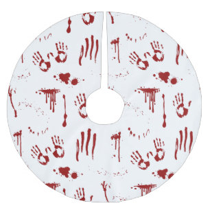 Saia Para Árvore De Natal De Poliéster Horror Movie Splatter Manchas de Sangue
