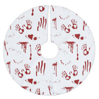 Saia Para Árvore De Natal De Poliéster Horror Movie Splatter Manchas de Sangue