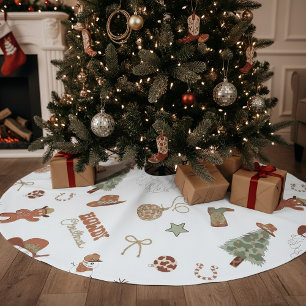 Saia Para Árvore De Natal De Poliéster Howdy Christmas Western Cowboy