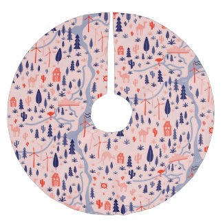 Saia Para Árvore De Natal De Poliéster Ícones australianos, padrão decorativo perfeito.