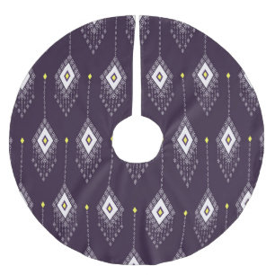 Saia Para Árvore De Natal De Poliéster Ikat Chandelier Pattern: Vintage Textile Design