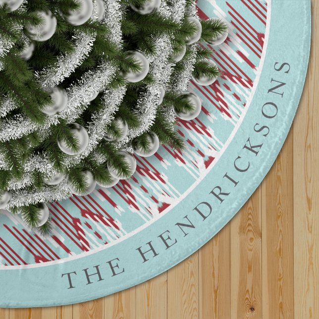 Saia Para Árvore De Natal De Poliéster Ikat de Feriado Personalizado (Criador carregado)