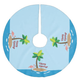 Saia Para Árvore De Natal De Poliéster Ilha do Natal Tropical