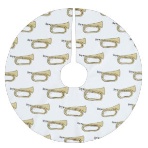 Saia Para Árvore De Natal De Poliéster Ilustração de desenho animado