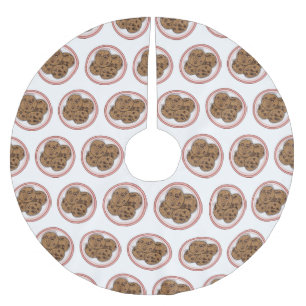 Saia Para Árvore De Natal De Poliéster Ilustração de desenho animado com chip de chocolat