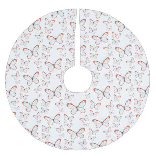 Saia Para Árvore De Natal De Poliéster Ilustração de desenho animado da borboleta