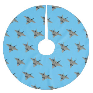 Saia Para Árvore De Natal De Poliéster Ilustração de desenho animado de aeronaves de comb